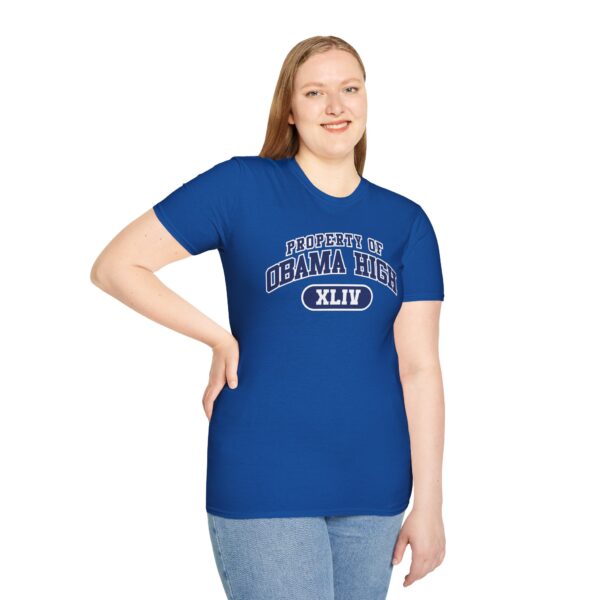 "Property of Obama High" Unisex Softstyle T-Shirt - Casual School Spirit Wear - Image 50