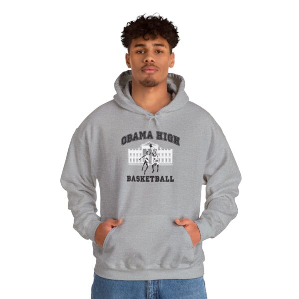 Obama High Basketball Hoodie - Unisex Heavy Blend Sweatshirt - Image 4