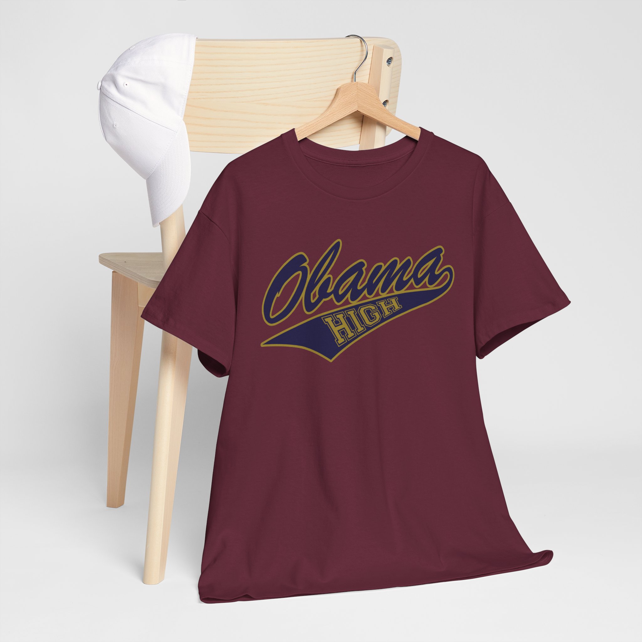 Obama High Swoosh Tee - Unisex Heavy Cotton - Image 3