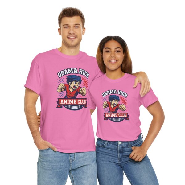 Obama High Anime Club Unisex Heavy Cotton Tee (Boy Hero Version) - Image 57