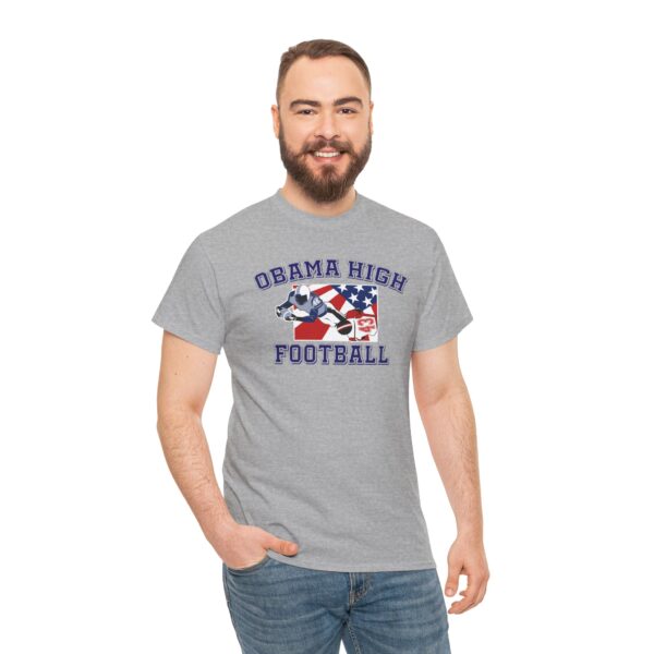 Obama High Football Tee – Classic Collegiate Grit, All-American Style - Image 5