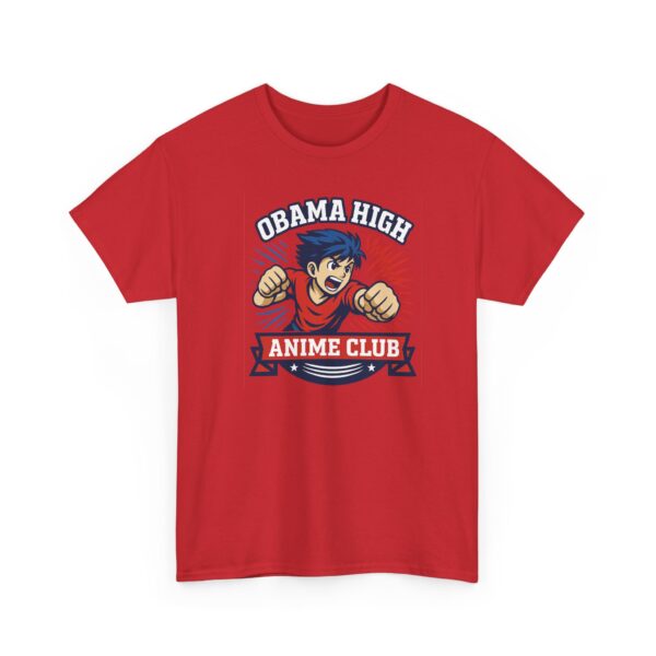 Obama High Anime Club Unisex Heavy Cotton Tee (Boy Hero Version) - Image 73
