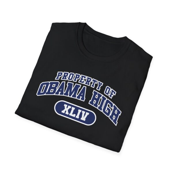 "Property of Obama High" Unisex Softstyle T-Shirt - Casual School Spirit Wear - Image 3