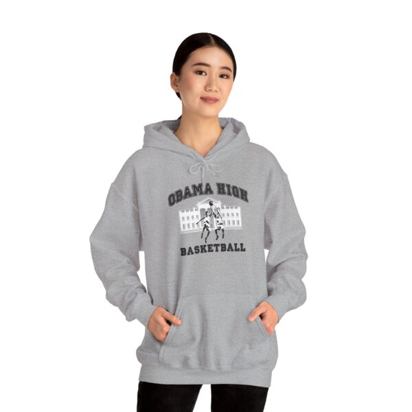 Obama High Basketball Hoodie - Unisex Heavy Blend Sweatshirt - Image 3