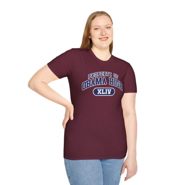 "Property of Obama High" Unisex Softstyle T-Shirt - Casual School Spirit Wear - Image 24