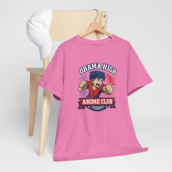 Obama High Anime Club Unisex Heavy Cotton Tee (Boy Hero Version) - Image 52