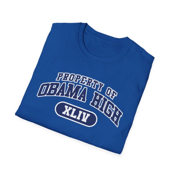 "Property of Obama High" Unisex Softstyle T-Shirt - Casual School Spirit Wear - Image 49