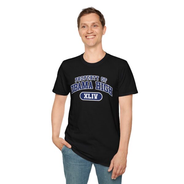 "Property of Obama High" Unisex Softstyle T-Shirt - Casual School Spirit Wear - Image 4