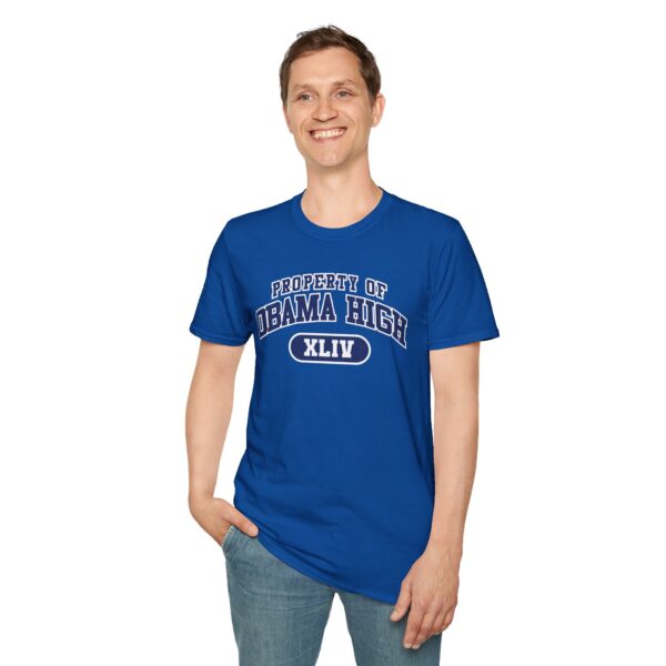 "Property of Obama High" Unisex Softstyle T-Shirt - Casual School Spirit Wear - Image 52