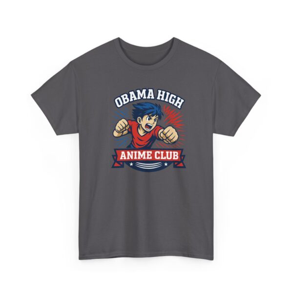 Obama High Anime Club Unisex Heavy Cotton Tee (Boy Hero Version) - Image 69