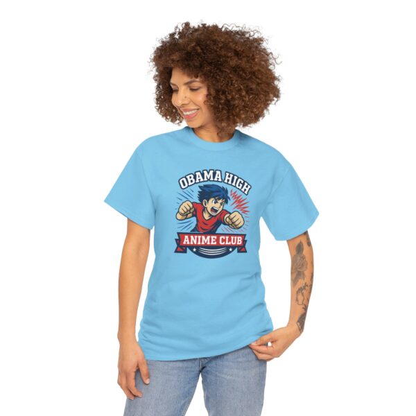 Obama High Anime Club Unisex Heavy Cotton Tee (Boy Hero Version) - Image 32
