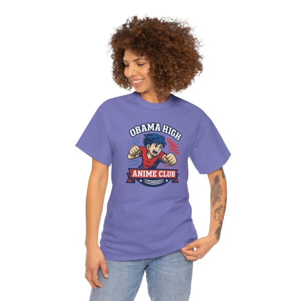 Obama High Anime Club Unisex Heavy Cotton Tee (Boy Hero Version) - Image 43