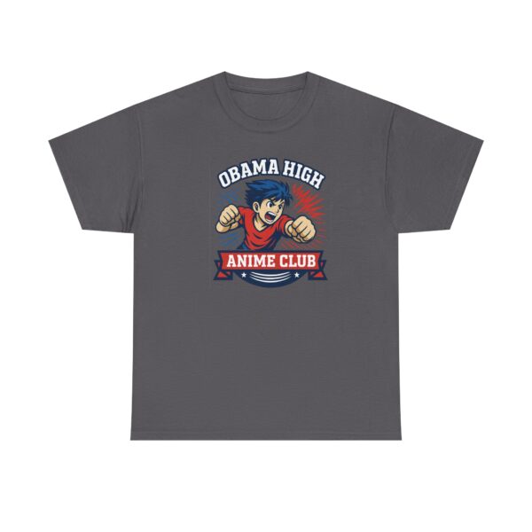 Obama High Anime Club Unisex Heavy Cotton Tee (Boy Hero Version) - Image 67
