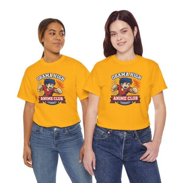 Obama High Anime Club Unisex Heavy Cotton Tee (Boy Hero Version) - Image 9