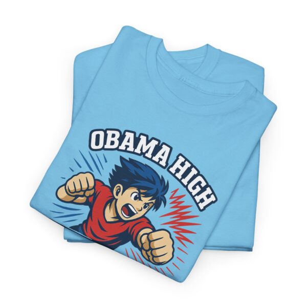 Obama High Anime Club Unisex Heavy Cotton Tee (Boy Hero Version) - Image 30