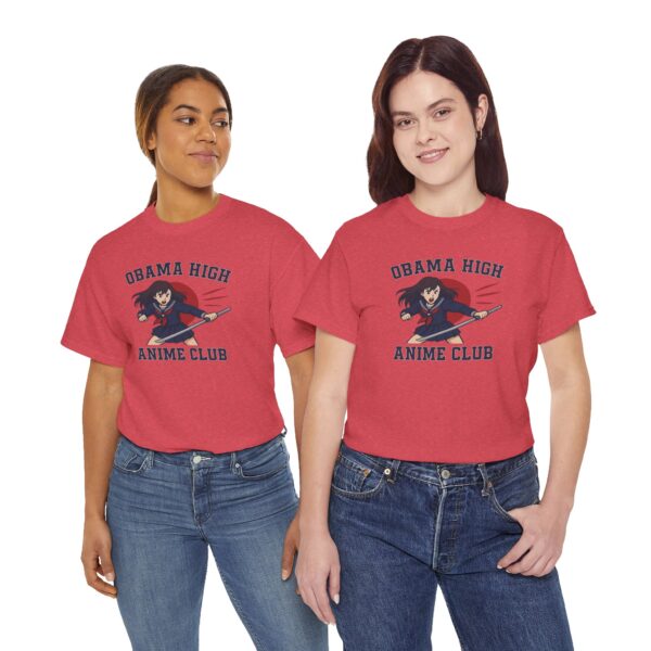 Obama High Anime Club - Hero Girl - Unisex Heavy Cotton Tee - Image 26