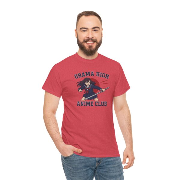 Obama High Anime Club - Hero Girl - Unisex Heavy Cotton Tee - Image 25