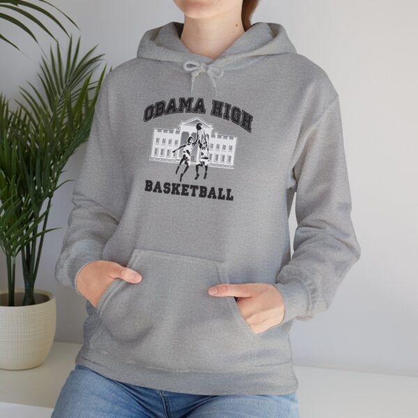 Obama High Basketball Hoodie - Unisex Heavy Blend Sweatshirt - Image 7