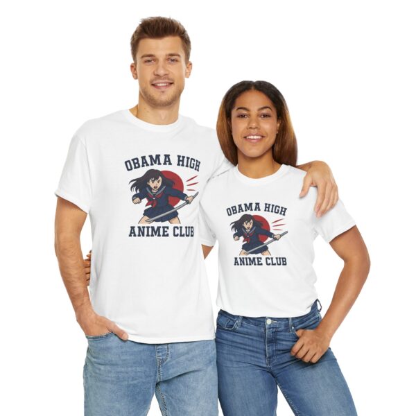 Obama High Anime Club - Hero Girl - Unisex Heavy Cotton Tee - Image 10