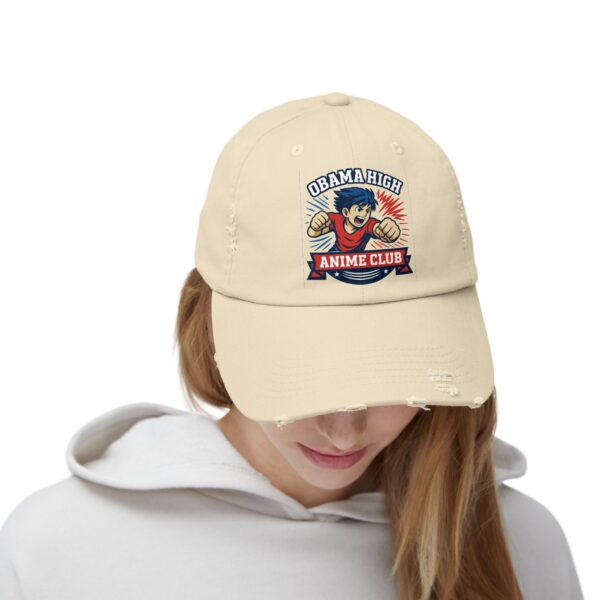 Obama High Anime Club Unisex Distressed Cap - Image 4