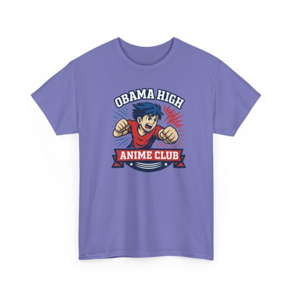 Obama High Anime Club Unisex Heavy Cotton Tee (Boy Hero Version) - Image 41