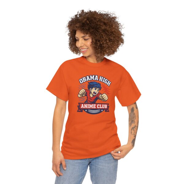 Obama High Anime Club Unisex Heavy Cotton Tee (Boy Hero Version) - Image 22