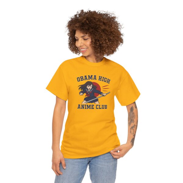 Obama High Anime Club - Hero Girl - Unisex Heavy Cotton Tee - Image 4