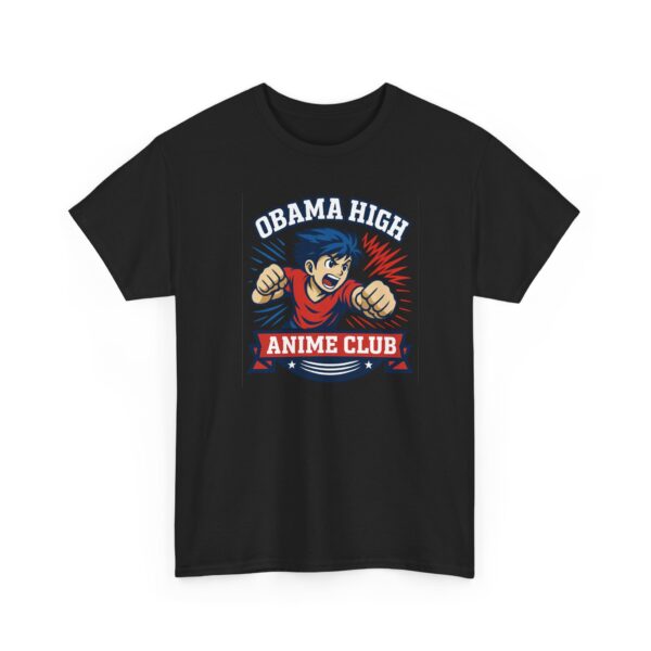Obama High Anime Club Unisex Heavy Cotton Tee (Boy Hero Version) - Image 61