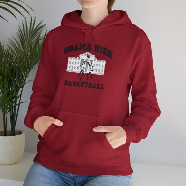 Obama High Basketball Hoodie - Unisex Heavy Blend Sweatshirt - Image 17