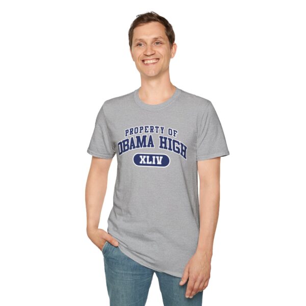 "Property of Obama High" Unisex Softstyle T-Shirt - Casual School Spirit Wear - Image 13