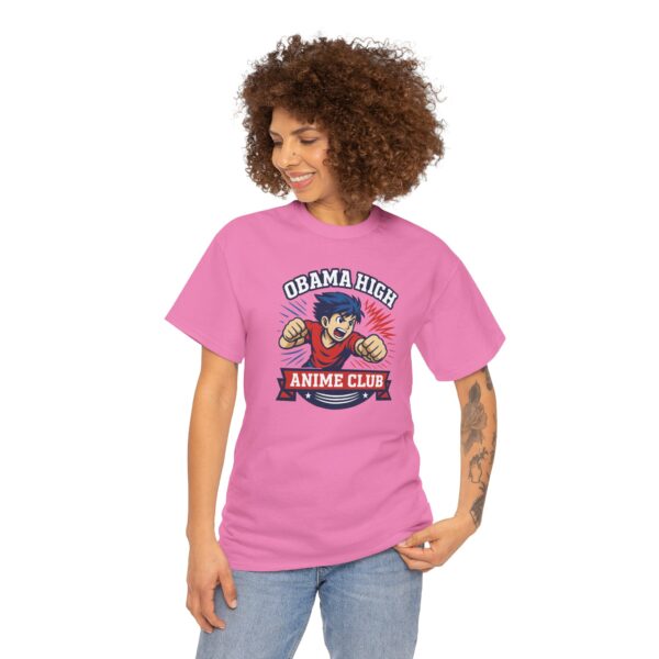 Obama High Anime Club Unisex Heavy Cotton Tee (Boy Hero Version) - Image 53