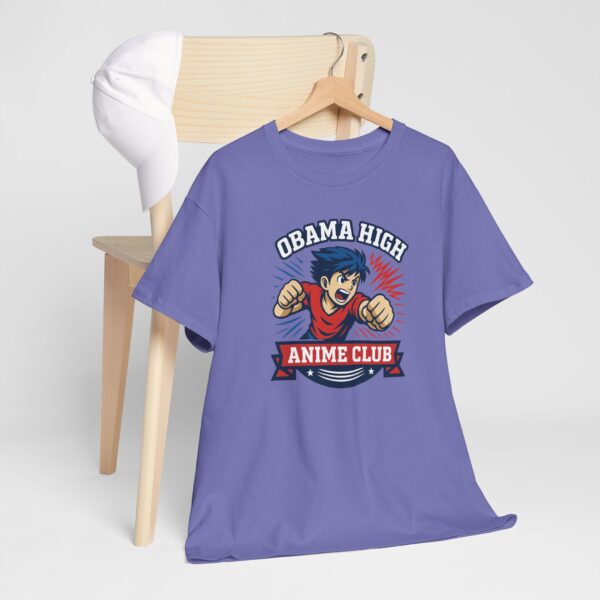 Obama High Anime Club Unisex Heavy Cotton Tee (Boy Hero Version) - Image 42