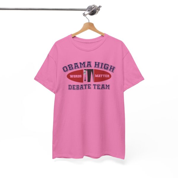 Obama High Debate Team (oval) - Unisex Heavy Cotton Tee - Image 3