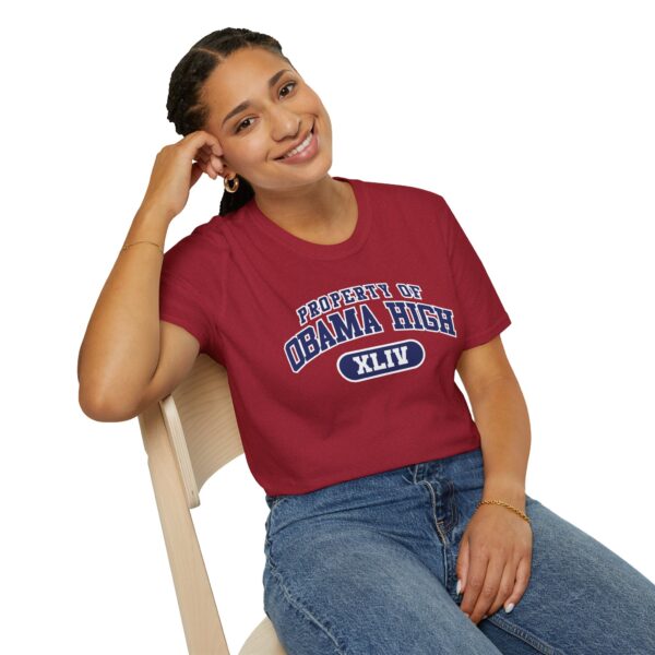 "Property of Obama High" Unisex Softstyle T-Shirt - Casual School Spirit Wear - Image 68