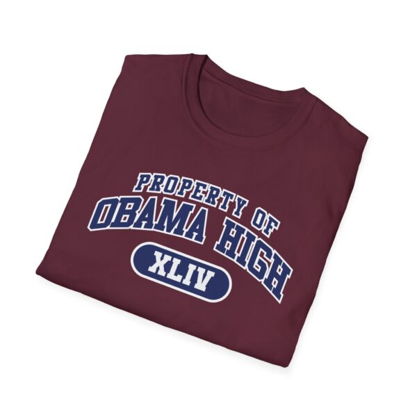 "Property of Obama High" Unisex Softstyle T-Shirt - Casual School Spirit Wear - Image 23