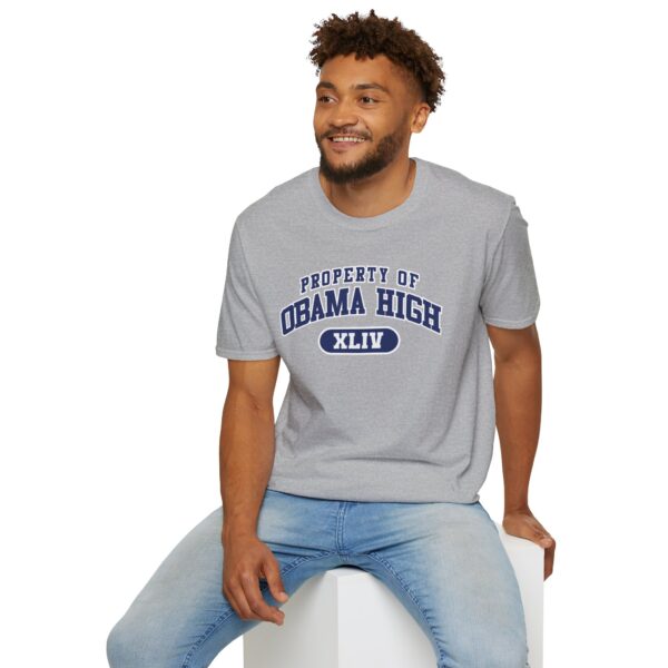 "Property of Obama High" Unisex Softstyle T-Shirt - Casual School Spirit Wear - Image 18