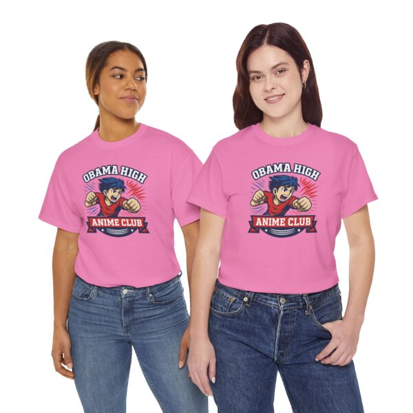 Obama High Anime Club Unisex Heavy Cotton Tee (Boy Hero Version) - Image 58