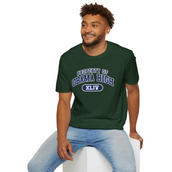 "Property of Obama High" Unisex Softstyle T-Shirt - Casual School Spirit Wear - Image 44