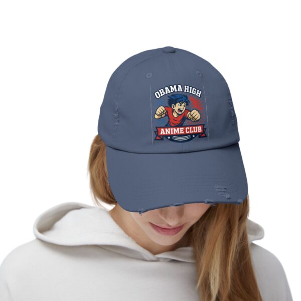 Obama High Anime Club Unisex Distressed Cap - Image 15