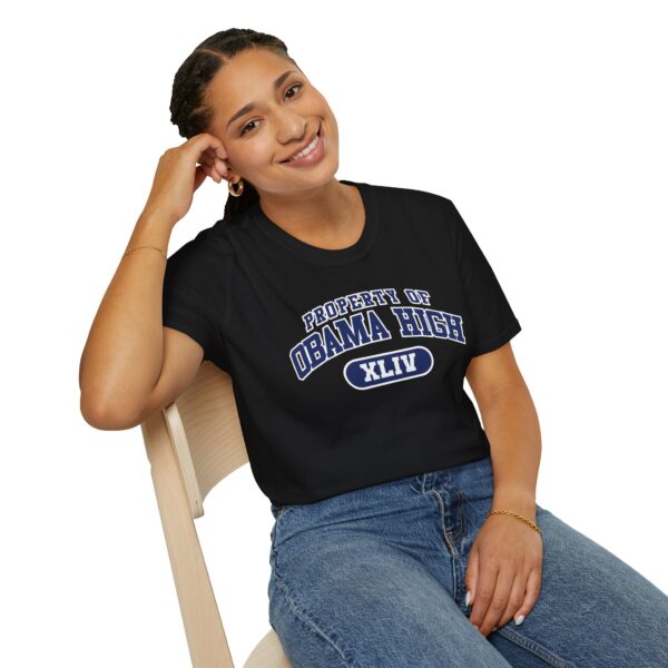 "Property of Obama High" Unisex Softstyle T-Shirt - Casual School Spirit Wear - Image 5