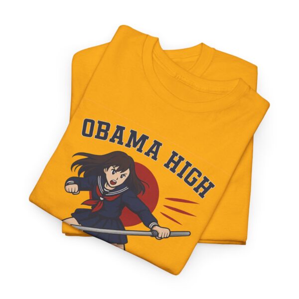 Obama High Anime Club - Hero Girl - Unisex Heavy Cotton Tee - Image 3