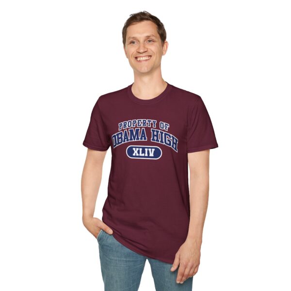 "Property of Obama High" Unisex Softstyle T-Shirt - Casual School Spirit Wear - Image 26