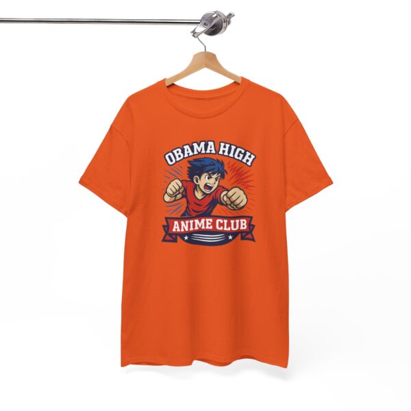 Obama High Anime Club Unisex Heavy Cotton Tee (Boy Hero Version) - Image 21