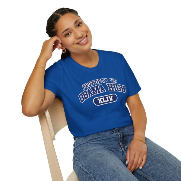 "Property of Obama High" Unisex Softstyle T-Shirt - Casual School Spirit Wear - Image 55