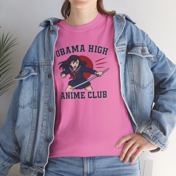 Obama High Anime Club - Hero Girl - Unisex Heavy Cotton Tee - Image 22