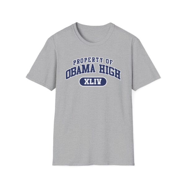 "Property of Obama High" Unisex Softstyle T-Shirt - Casual School Spirit Wear - Image 7