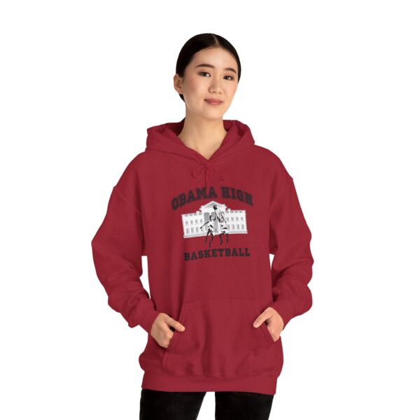 Obama High Basketball Hoodie - Unisex Heavy Blend Sweatshirt - Image 15
