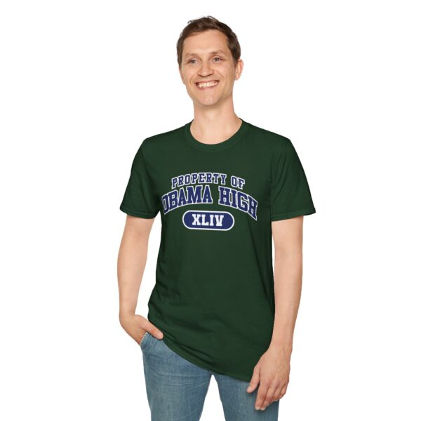 "Property of Obama High" Unisex Softstyle T-Shirt - Casual School Spirit Wear - Image 39