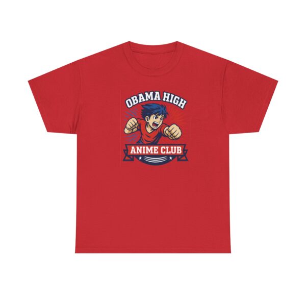 Obama High Anime Club Unisex Heavy Cotton Tee (Boy Hero Version) - Image 71