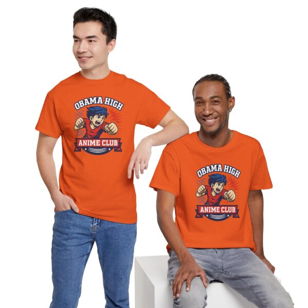 Obama High Anime Club Unisex Heavy Cotton Tee (Boy Hero Version) - Image 27